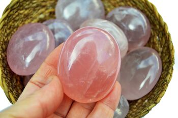 Lot de 1 kg de pierre de palmier en quartz rose (9-10 pièces) - (40 mm - 70 mm) 5