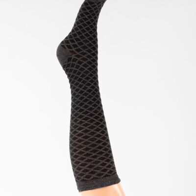 Women's rhombus-embossed socks