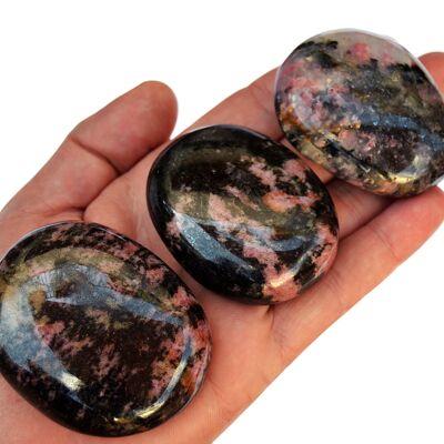 Pierre de palmier rhodonite naturelle (40 mm - 70 mm)