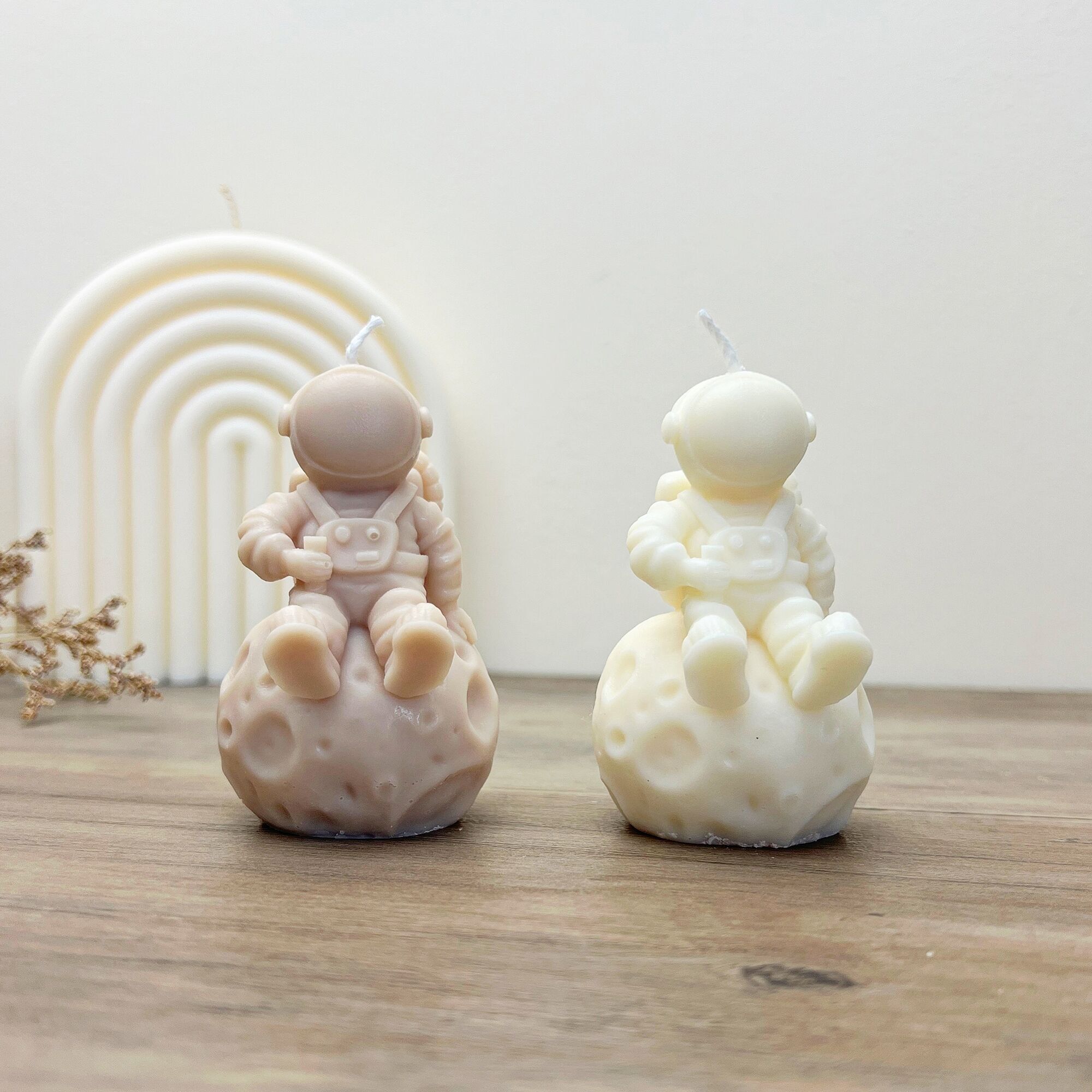 Astronaut and Moon Candle - Space Themed Candles - Planet