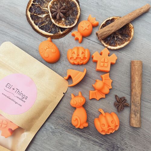 Orange Wax Melts - Pumpkin Spice Scent - Halloween Gifts
