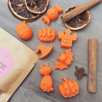 Orange Wax Melts - Parfum d’épices de citrouille - Cadeaux d’Halloween 3