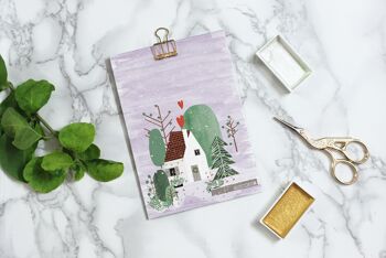 carte postale - décembre - 'joyeux Noël à la maison' 2