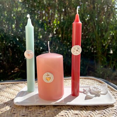 Trio of candle decorations