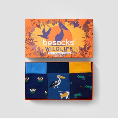 Pack Wildlife - 100% Organic Cotton Socks