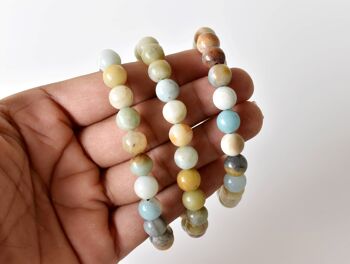 Multi Amazonite Bracelet, Crystal Bracelet (Success and Good Luck) 9