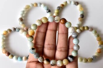 Multi Amazonite Bracelet, Crystal Bracelet (Success and Good Luck) 10