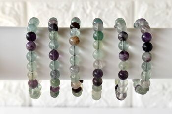 Multi Fluorite Bracelet, Crystal Bracelet (Self-Discipline and Clarity ) 4