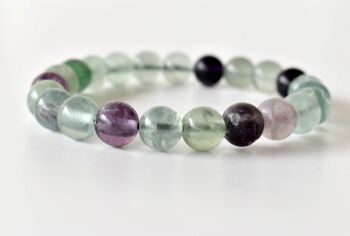 Multi Fluorite Bracelet, Crystal Bracelet (Self-Discipline and Clarity ) 5