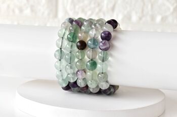 Multi Fluorite Bracelet, Crystal Bracelet (Self-Discipline and Clarity ) 11