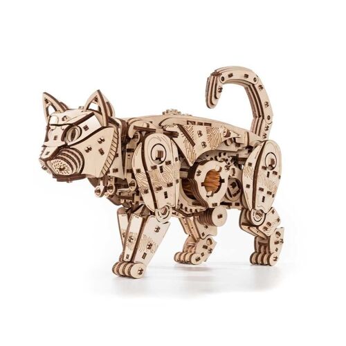 DIY Eco Wood Art 3D Wooden Puzzle Mechanical Wild Cat/ Wild Cat, 2604, 47.6x11x18.9cm