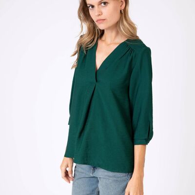 Blouse féminine et unie KAZY foret