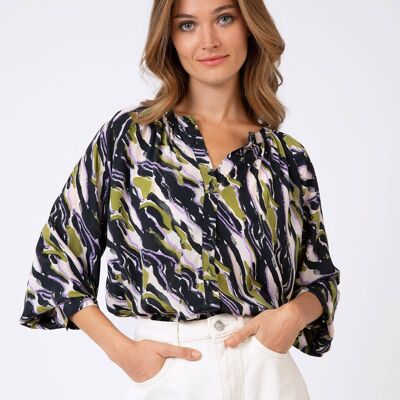 Blouse imprimée et loose SIMONY anna avocat