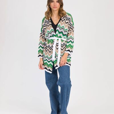 Cardigan en maille fine LECHIC prairie