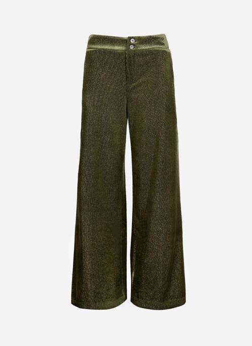 Pantalon droit à poches PACHOU vert