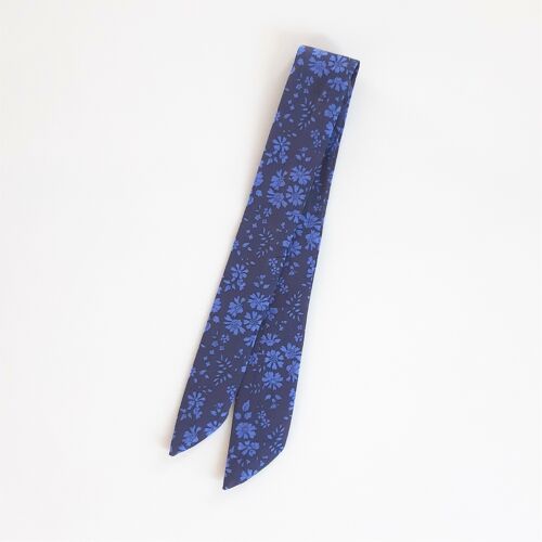 Bracelet foulard femme montre tissu femme Liberty Capel Bleu nuit