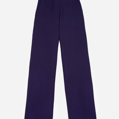 Pantalon uni et droit PHILOMENE navy