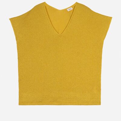 Pull ample en maille fine LANDREW jaune