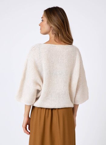 Pull ample en maille LABANA ecru 4