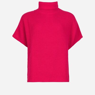 LEPONY fuchsia high-neck sweater