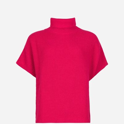 LEPONY fuchsia high-neck sweater