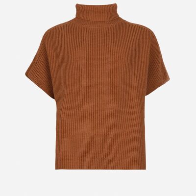 LEPONY hazelnut high-neck sweater