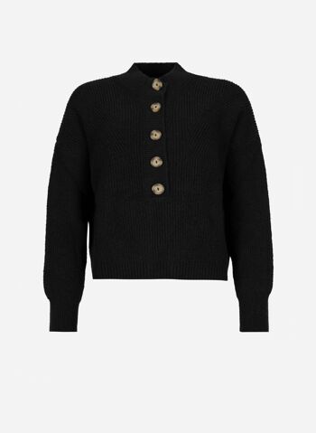 Pull camionneur en maille VANELLY noir