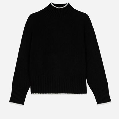 Cocooning black LEROLANA knit sweater