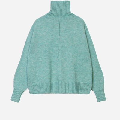 LIPY A suéter de cuello alto de punto aguamarina