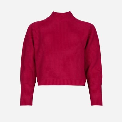 Cozy LALANE fuchsia knit sweater