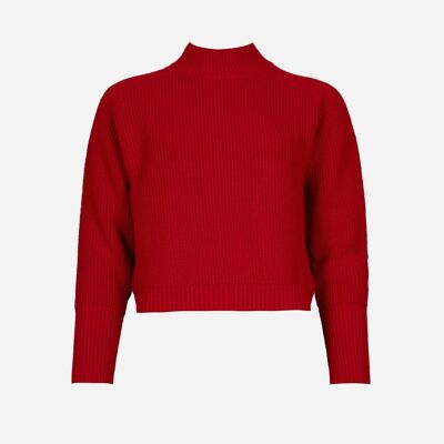 Pull douillet en maille LALANE rouge