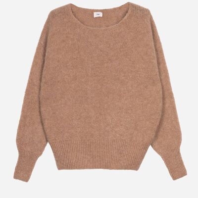 LEBOUM camel loose-fit knitted sweater