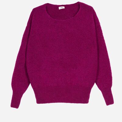 LEBOUM purple loose-fit knit sweater