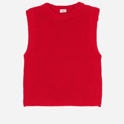 Strawberry LAMAZOU sleeveless knit sweater