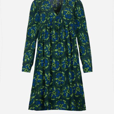 Short and printed dress MAGRITY tilda green