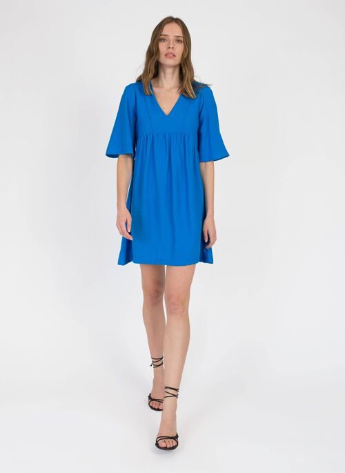 Robe courte et légère MANOLITO bleu