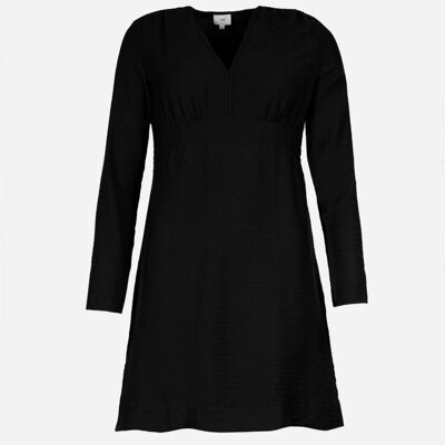 Short black smocked dress MANNA