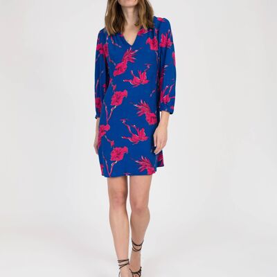 MILIA phoebe indigo printed short dress