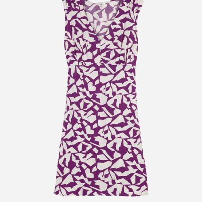 MILANIE kerry vestido corto estampado morado sin mangas