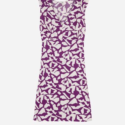 MILANIE kerry purple sleeveless printed short dress