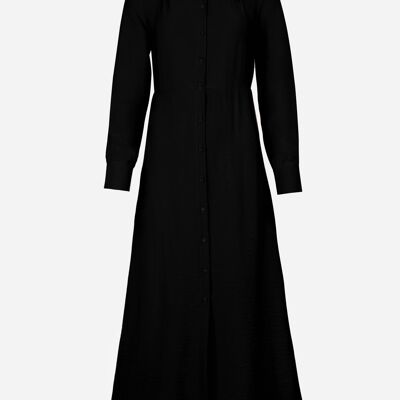 MERLY black shirt and plain midi dress