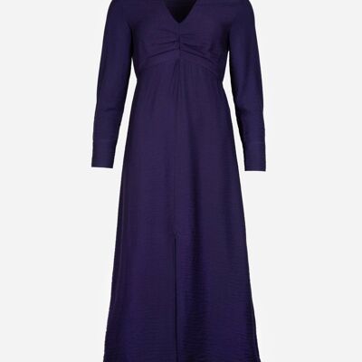 Robe midi fendue et unie MUTELY navy