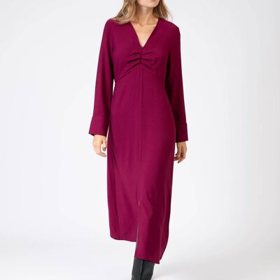 Slit and plain midi dress MUTELY purple