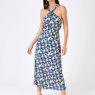 Printed midi dress and bustier MUGUELLE brena parma