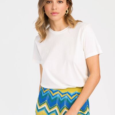 Plain round neck t-shirt TESACHA white