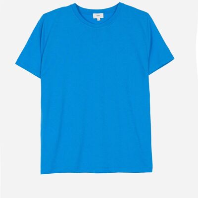 Plain round neck t-shirt TESACHA blue