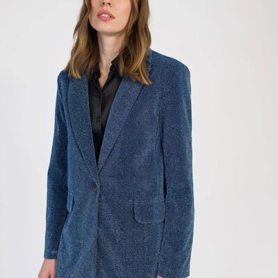 HORTENSE blue sequined suit jacket