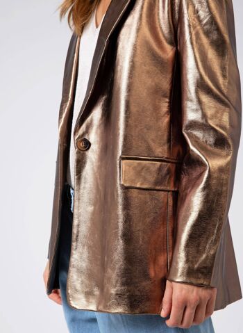 Veste tailleur en similicuir HERMIONE bronze 4