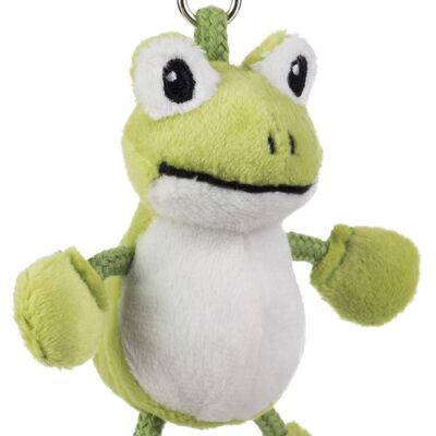 Plush keychain frog "Quark"