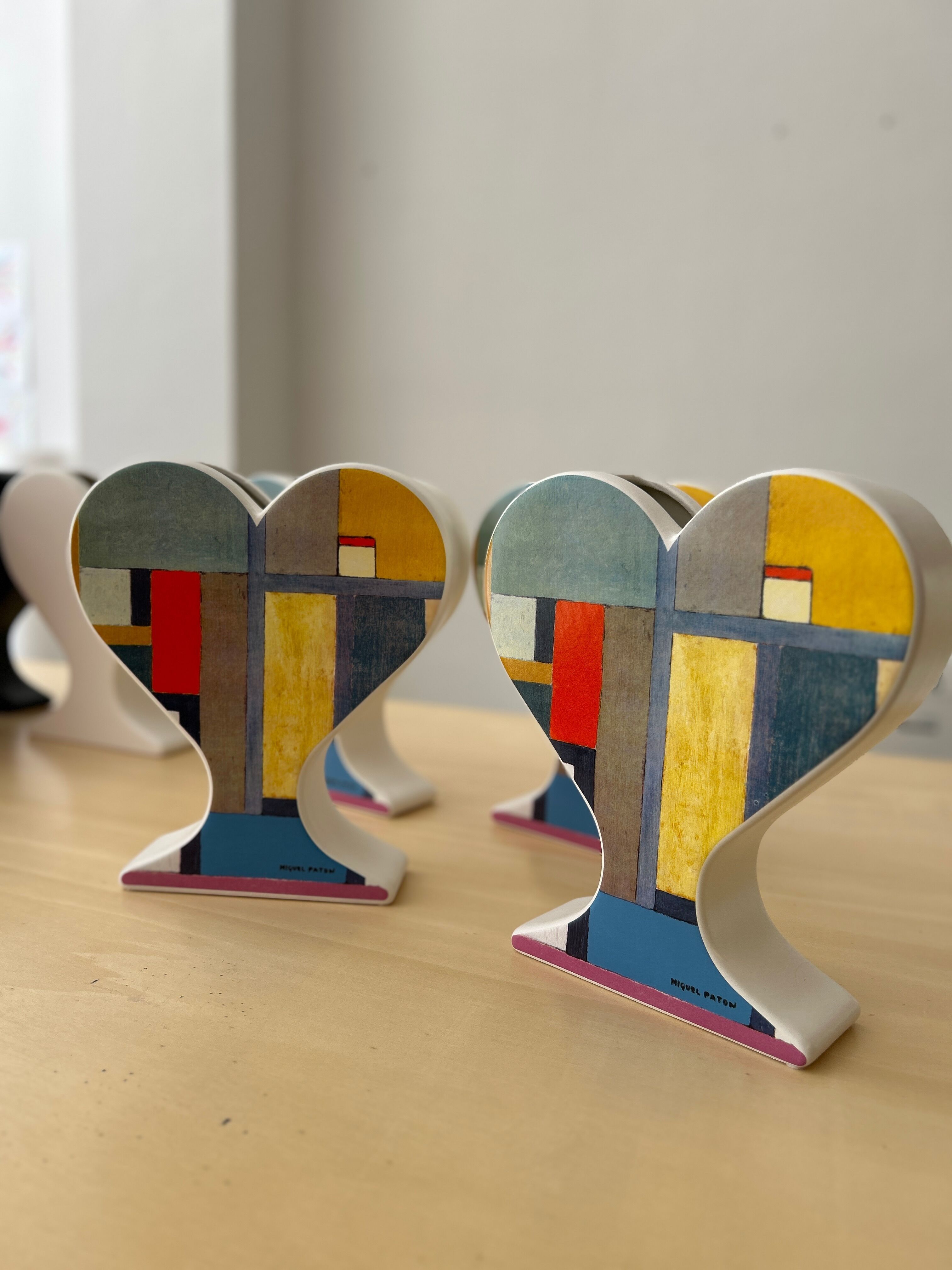 Vaso a forma di cuore in ceramica fatto a mano "Pittura"